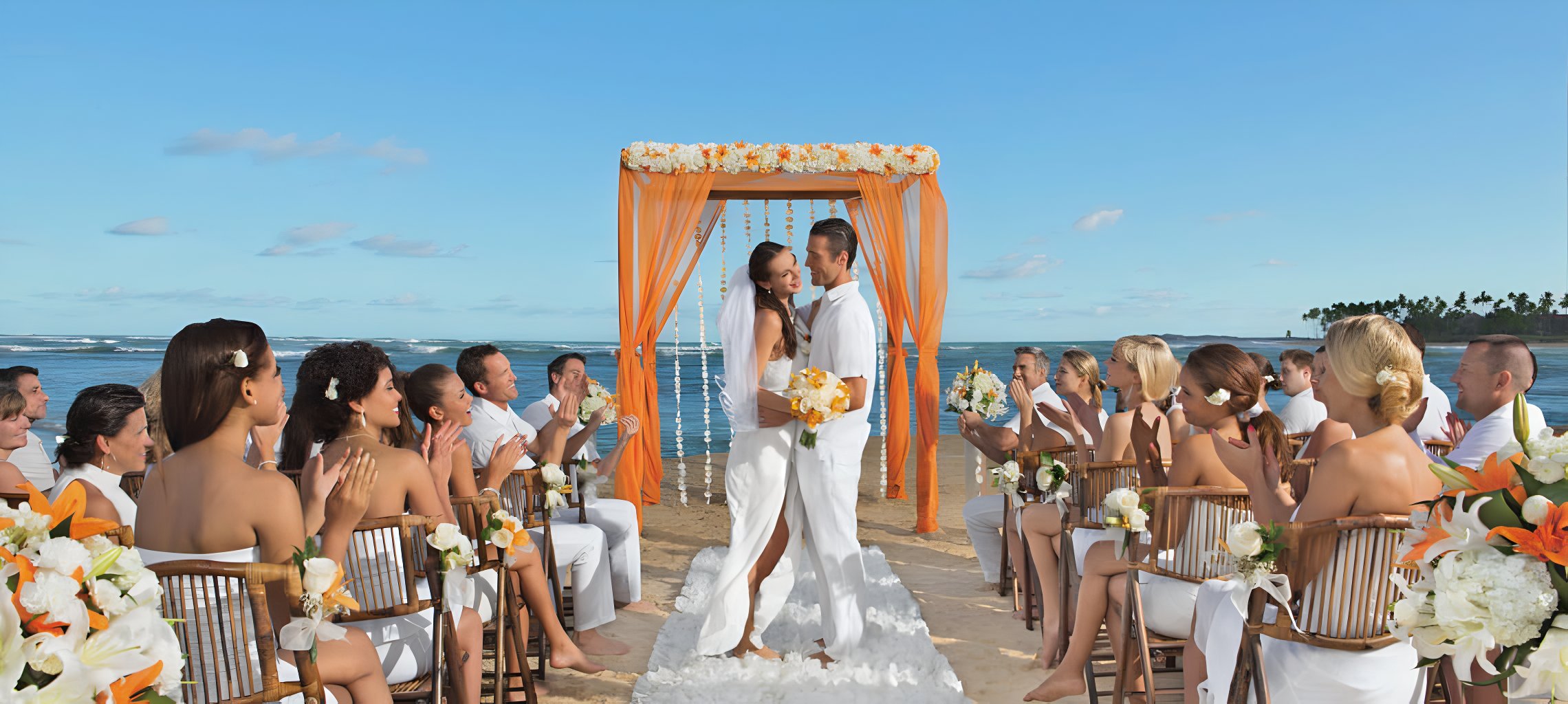16 Gorgeous Beach Venues breathless punta cana dominican republic destination wedding gorgeous beach venues couple ceremony all-inclusive
