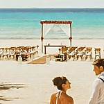 sandos playacar beach couple ceremony 2021 secluded destination wedding spots