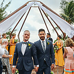 destify spotlight same-sex destination weddings lgbtq gazebo couple riviera maya mexico