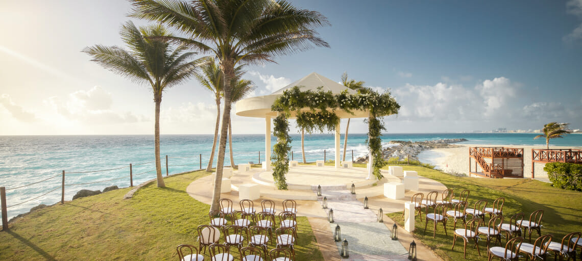top 5 mexico destination wedding resorts hyatt ziva cancun cliffside gazebo