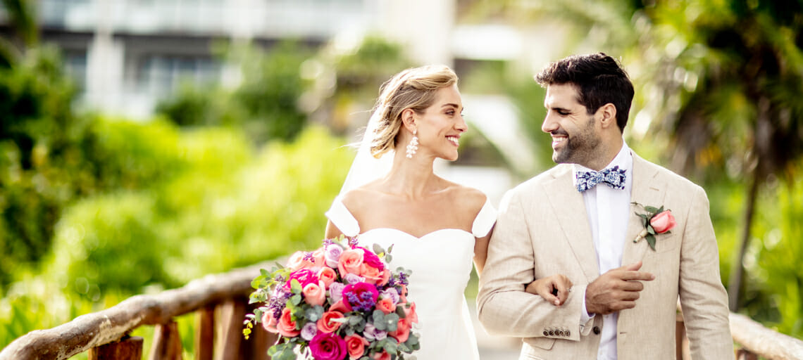 the finest destination wedding resorts in mexico unico 2087 garden venue couple riviera maya