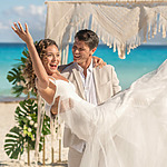 are destination weddings more expensive wyndham alltra cancun beach venue couple