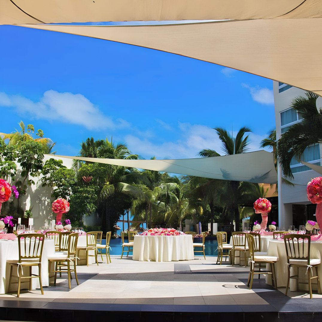 El Patio wedding reception venue at Dreams Sands Cancun