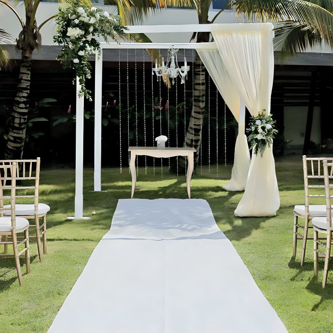 Garden wedding with a canopy at Dreams Onyx Punta Cana Dominican Republic