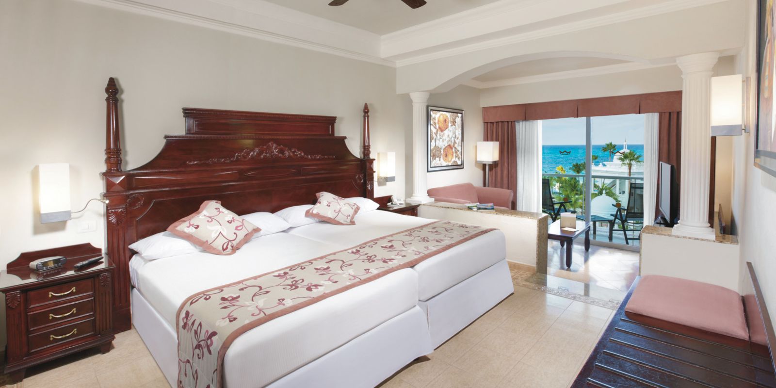 RIU Palace Las Americas wedding suite king bed ocean view