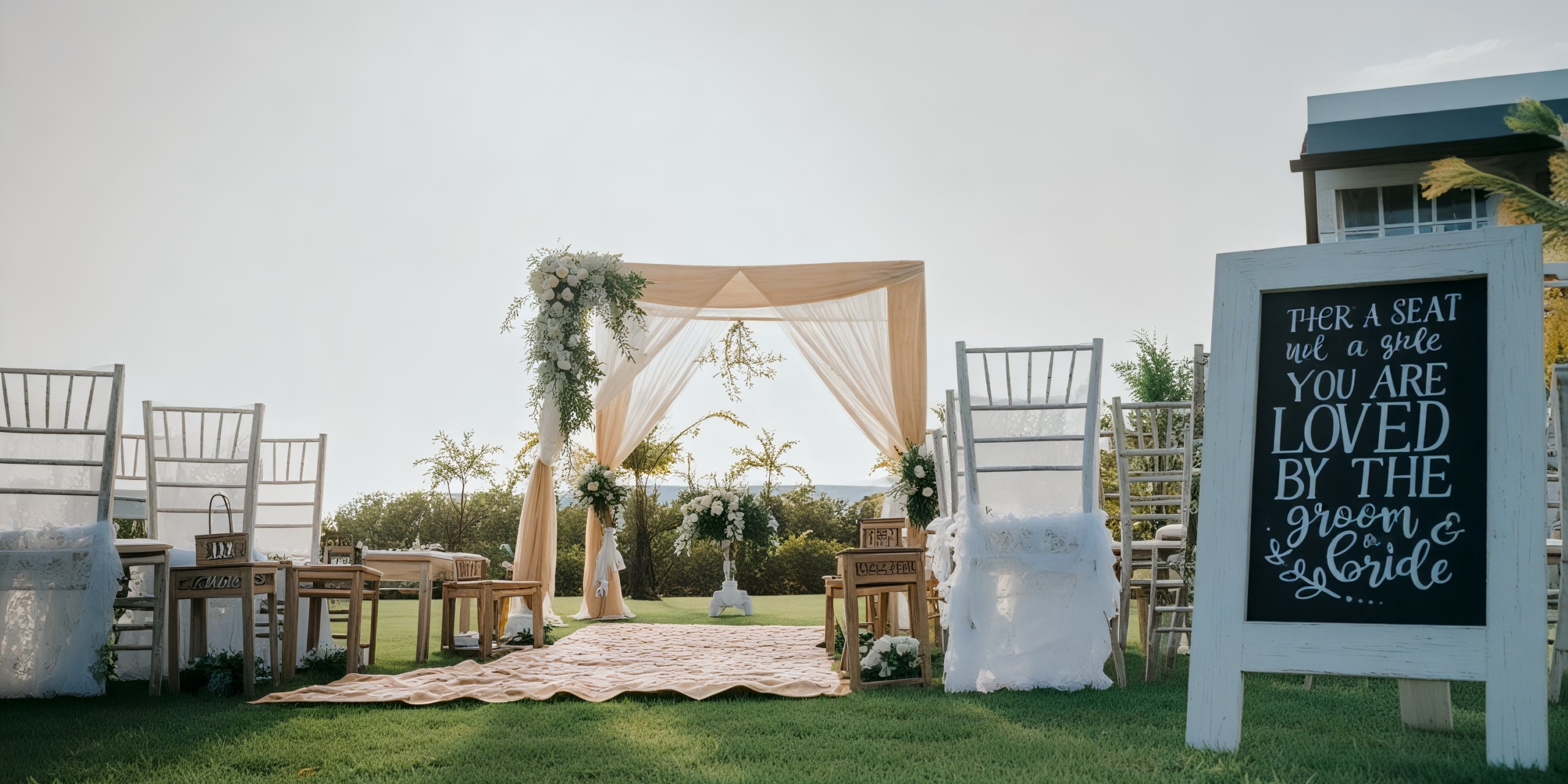 Royalton CHIC Punta Cana offers a stunning destination wedding setup featuring a beautifully draped archway and elegant seating arrangements.