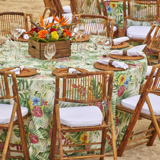 Beach area destination wedding reception venue at Bahia Principe Luxury Esmeralda Arena Gorda Punta Cana Dominican Republic
