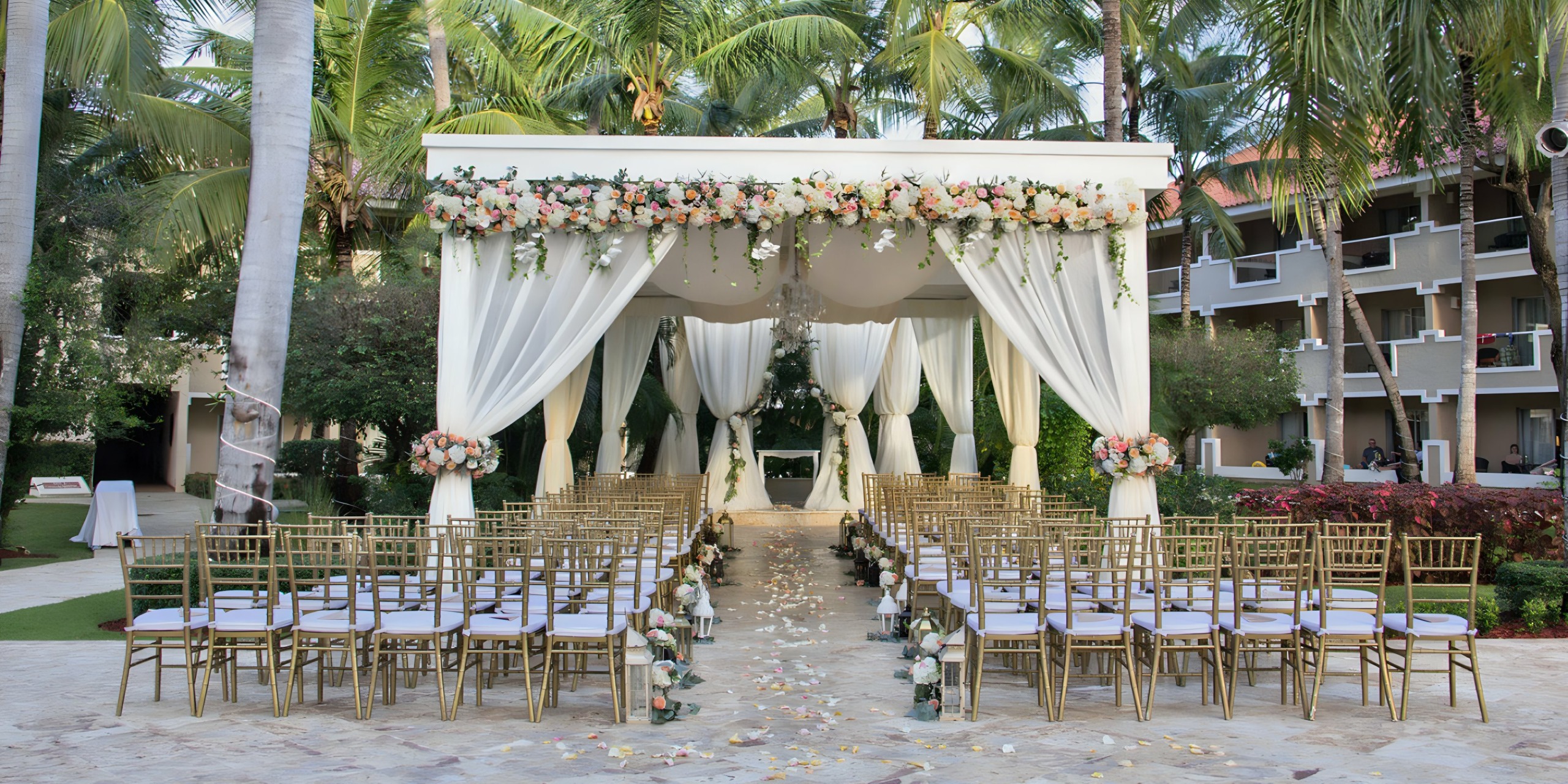 Garden wedding venue at Dreams Palm Beach Punta Cana Dominican Republic