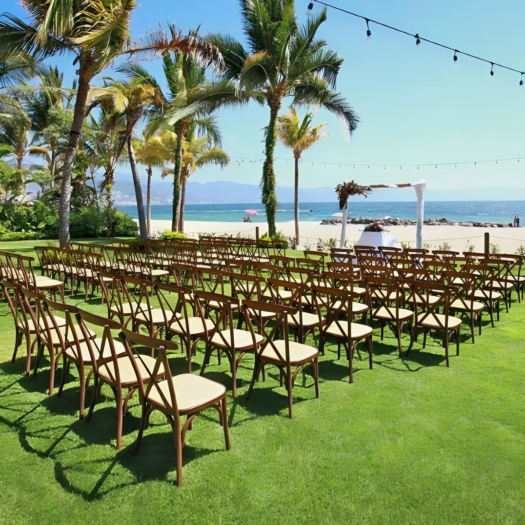 Destination wedding beachside veranda at Fiesta Americana Puerto Vallarta