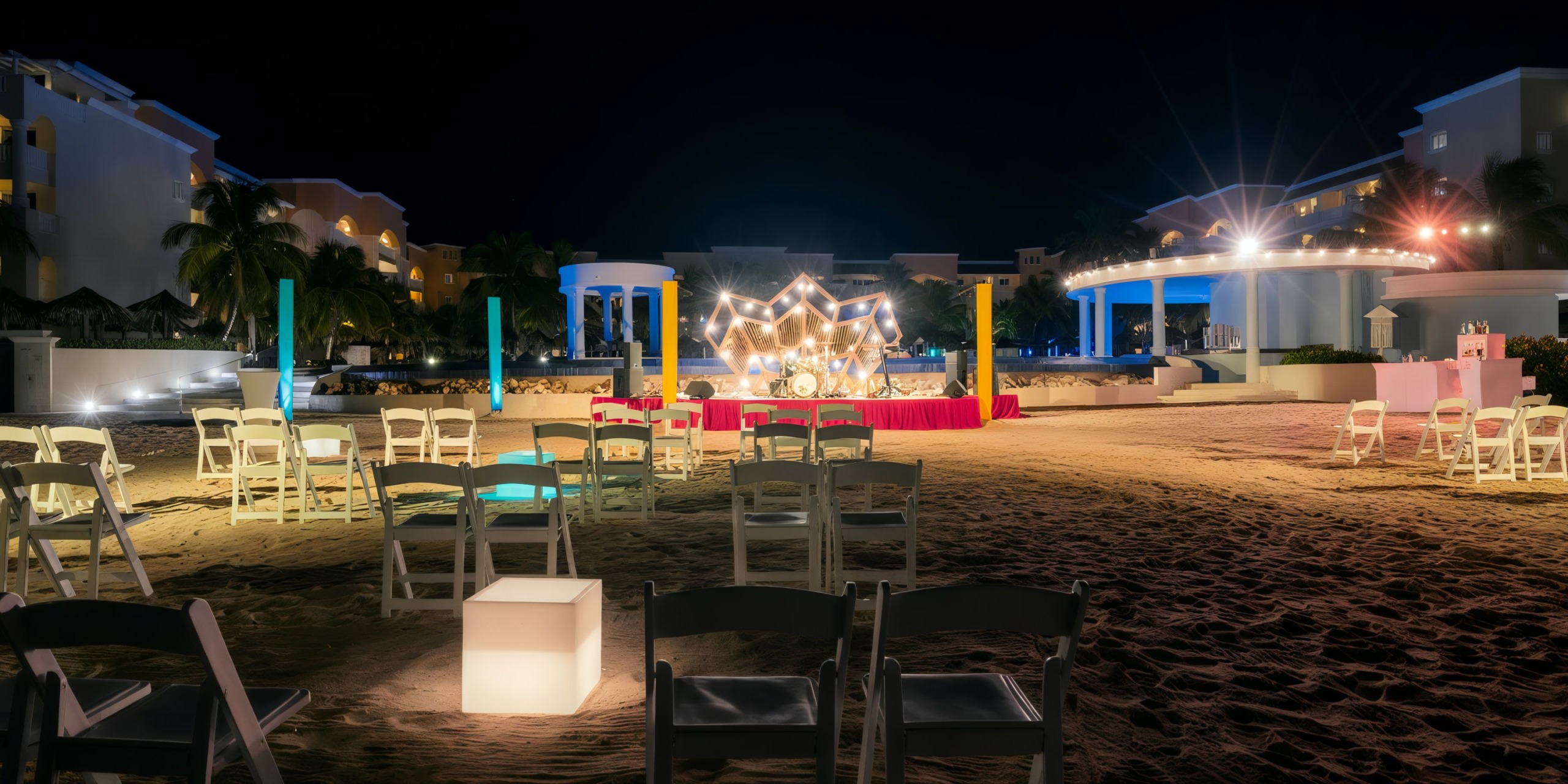 Iberostar Waves Rose Hall Beach at night.