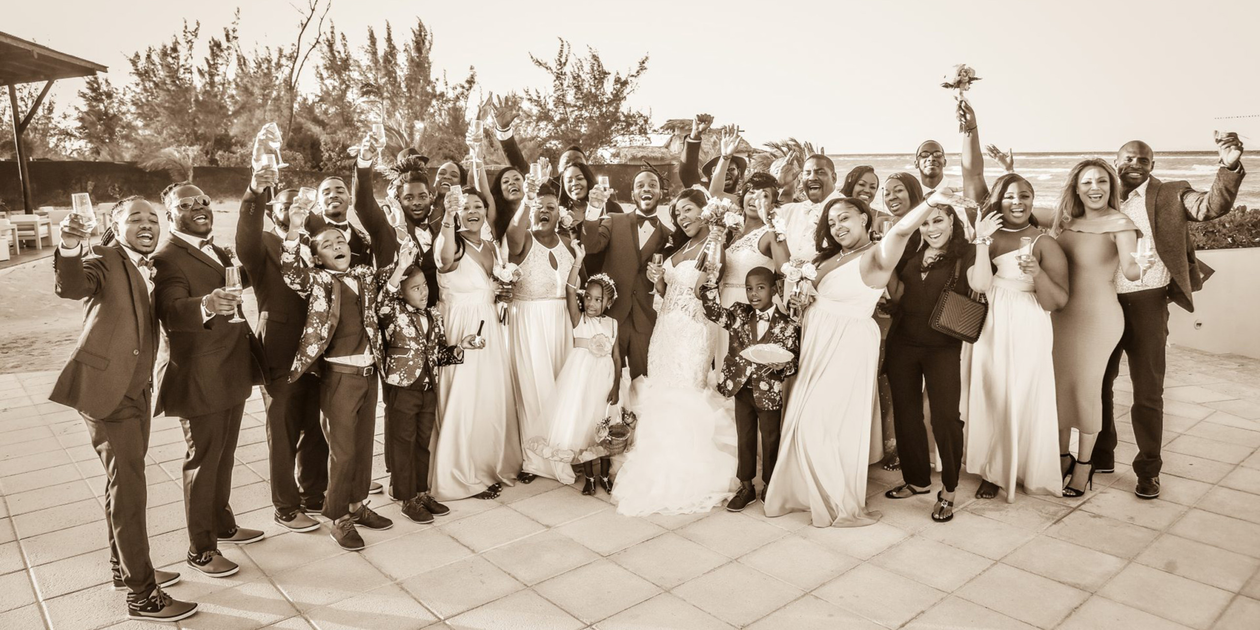 All the guests of the Jasmeka and Sylvester renewal ceremony