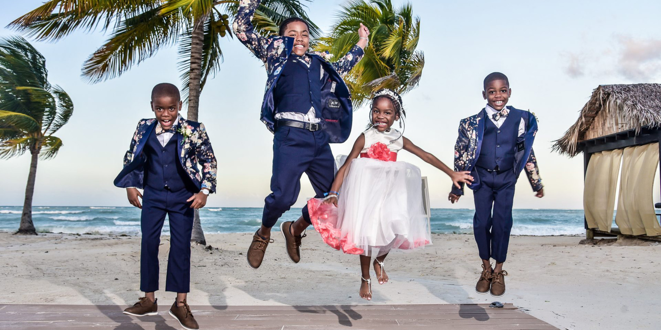 The children of Jasmeka and Sylvester celebrate the renewal ceremony