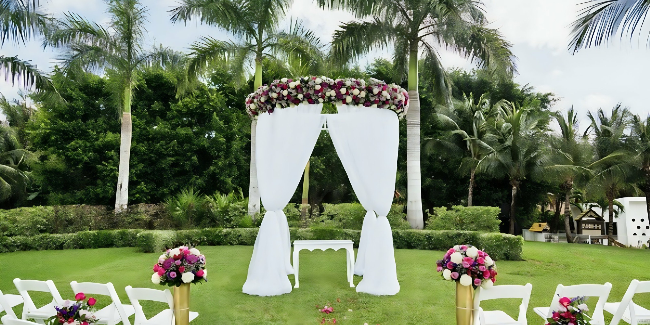 Gorgeous outdoor wedding venue at an all inclusive resort