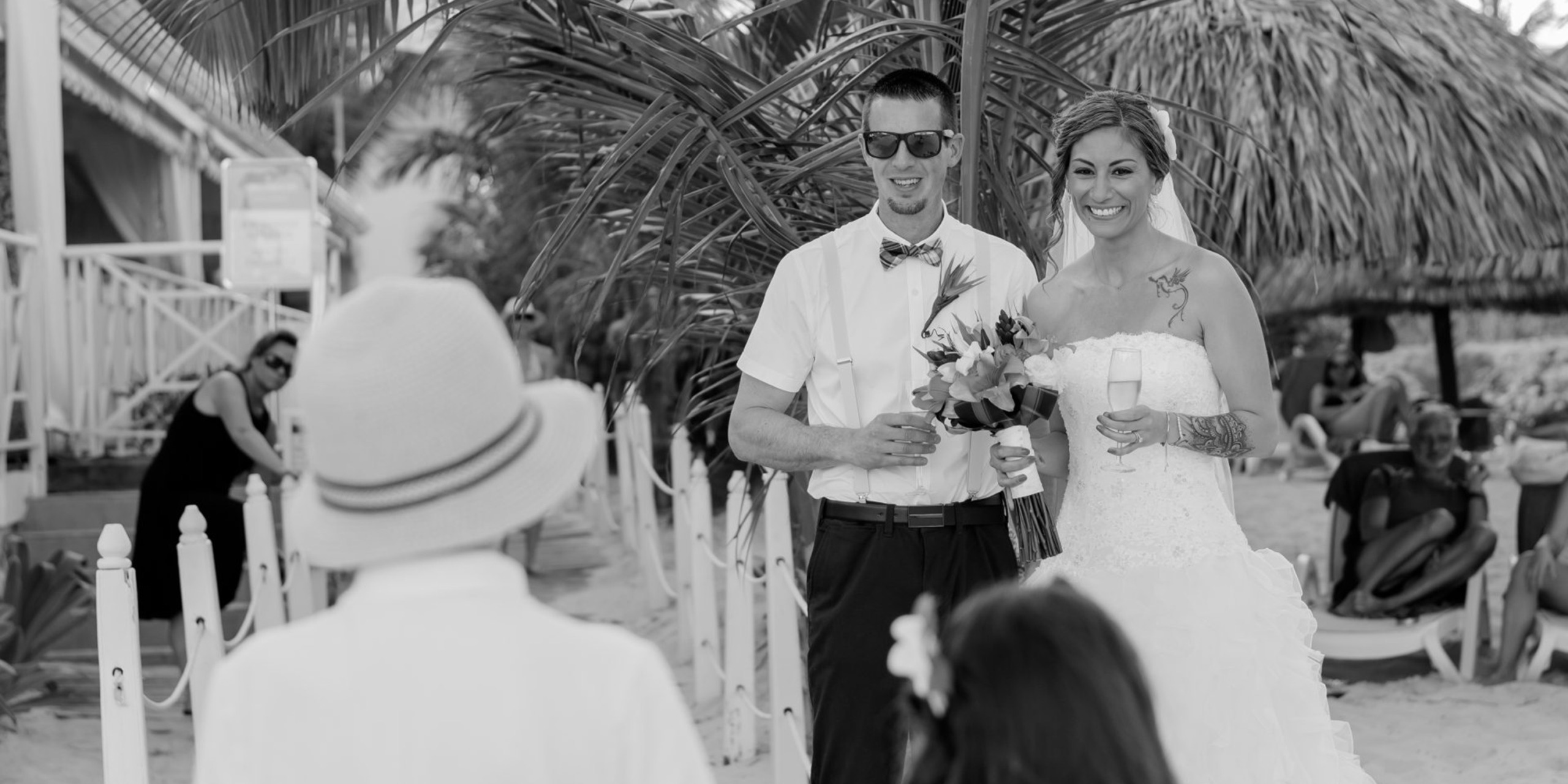 Sonja and Eric celebrate their destination wedding during the reception at the Sonja and Eric wedding
