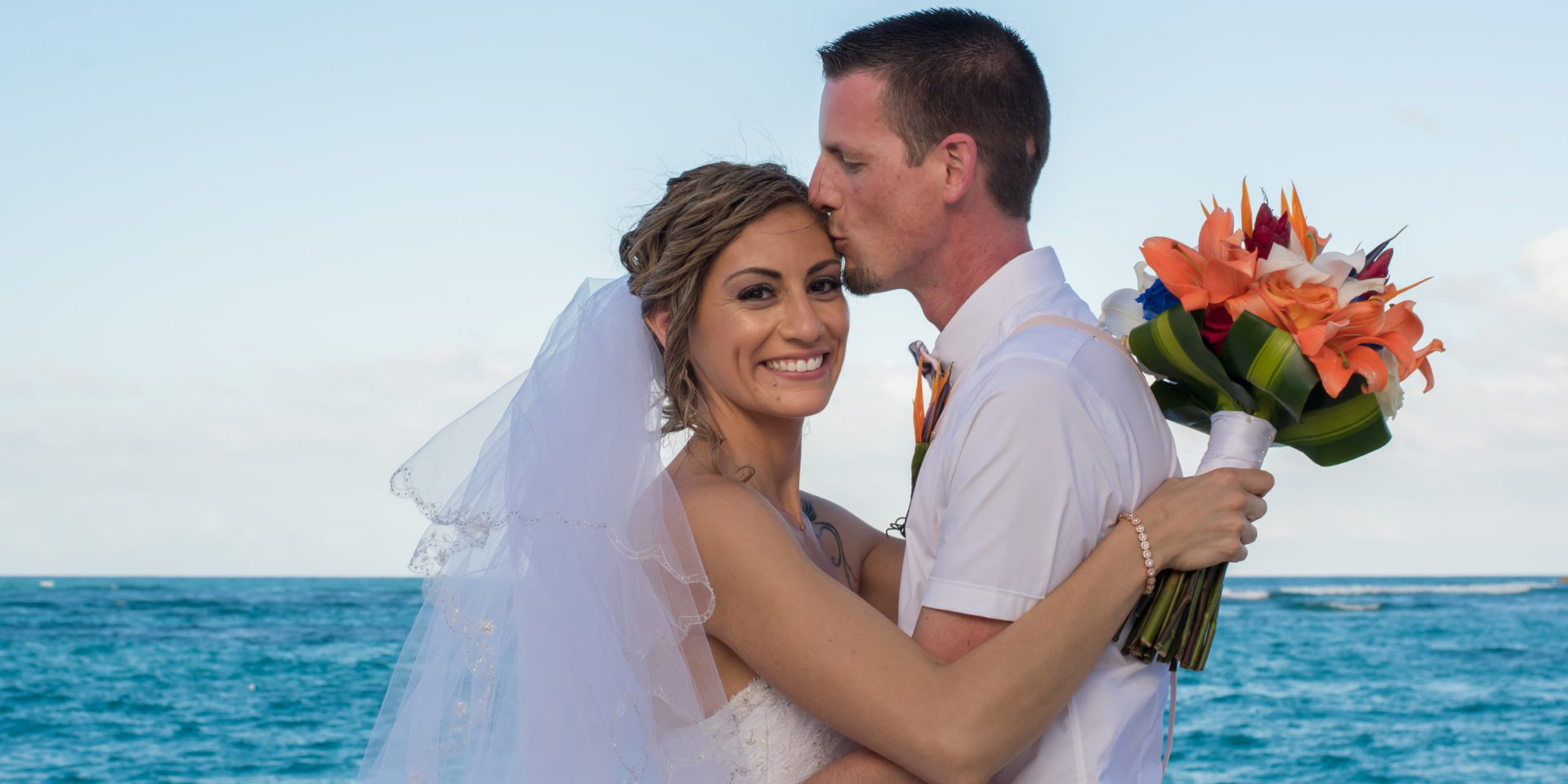 Sonja and Eric embrace