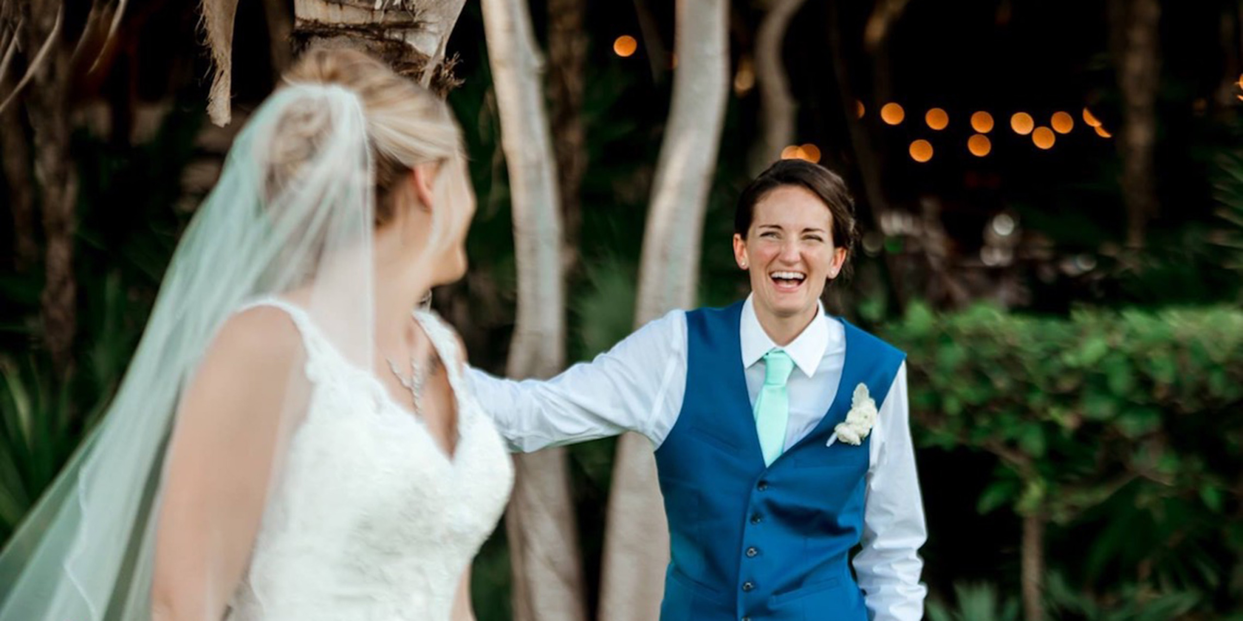 Tiana and Jessica dance at their reception