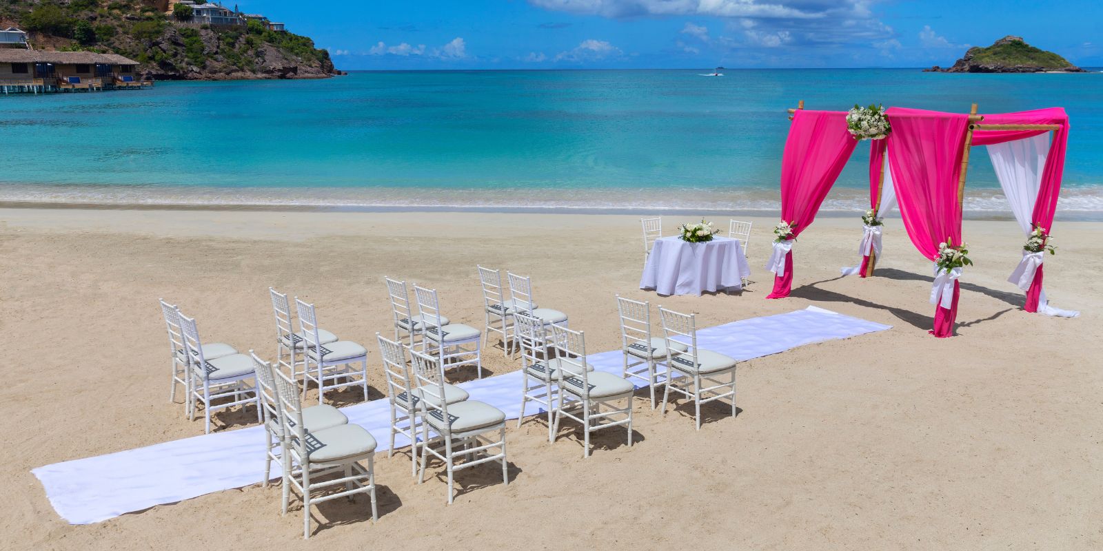 Intimate beach wedding at Royalton Antigua
