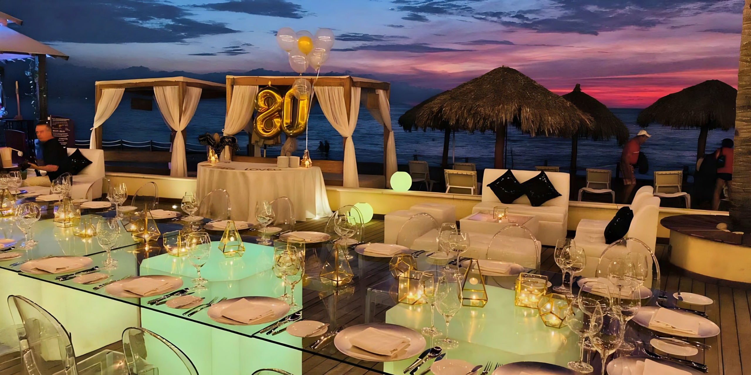 Secrets deck destination wedding at Secrets Vallarta Bay
