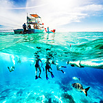 boat ride and snorkeling on a Cancun excursion