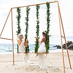 hyatt ziva puerto vallarta LGBTQ+ couple on swings beach venue weekday destination weddings