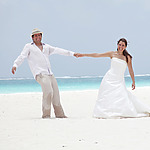 Gorgeous couple after a destination wedding in Jamaica