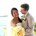 Gorgeous couple after a destintion wedding in the Caribbean Islands