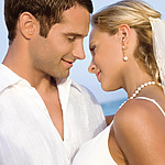 Stunning couple after their destination wedding at a Dreams resort for destination weddings