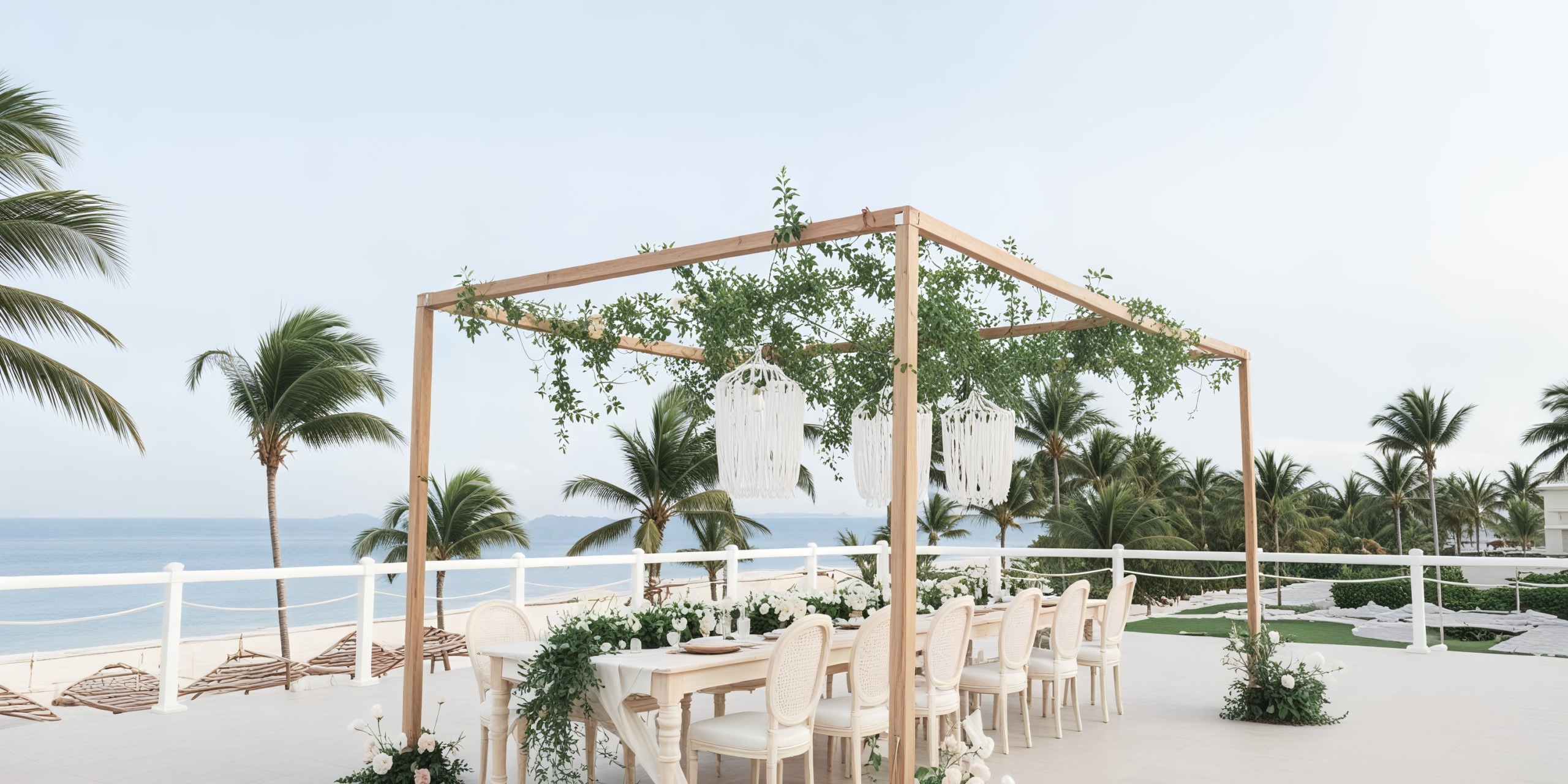 Outdoor dining setup with ocean view, perfect for a destination wedding at Hyatt Zilara Riviera Maya.