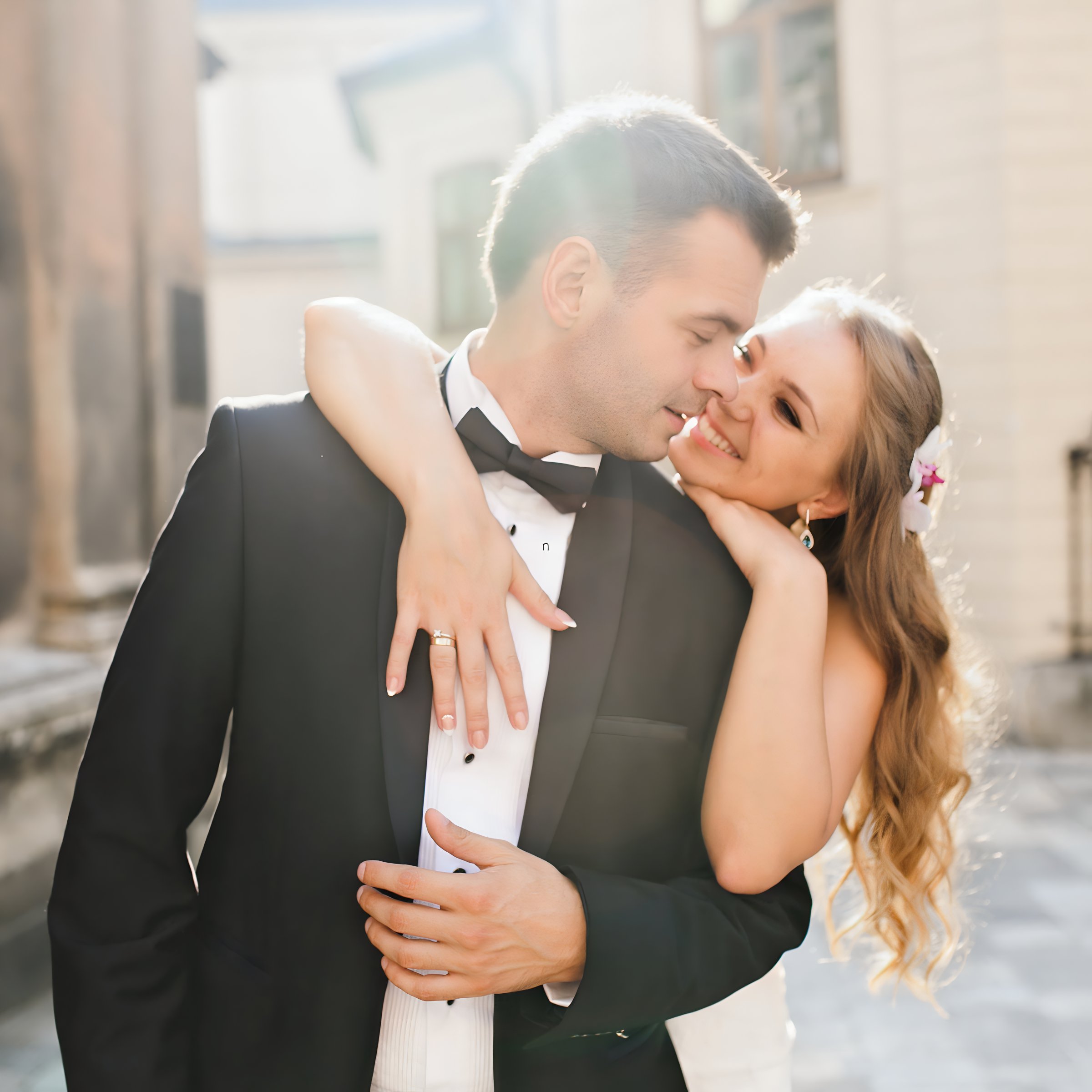 A gorgeous couple after their big day