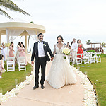 Destination wedding couple tying the knot at a unique wedding venue in St. Lucia