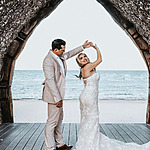 Gorgeous couple after their destination wedding