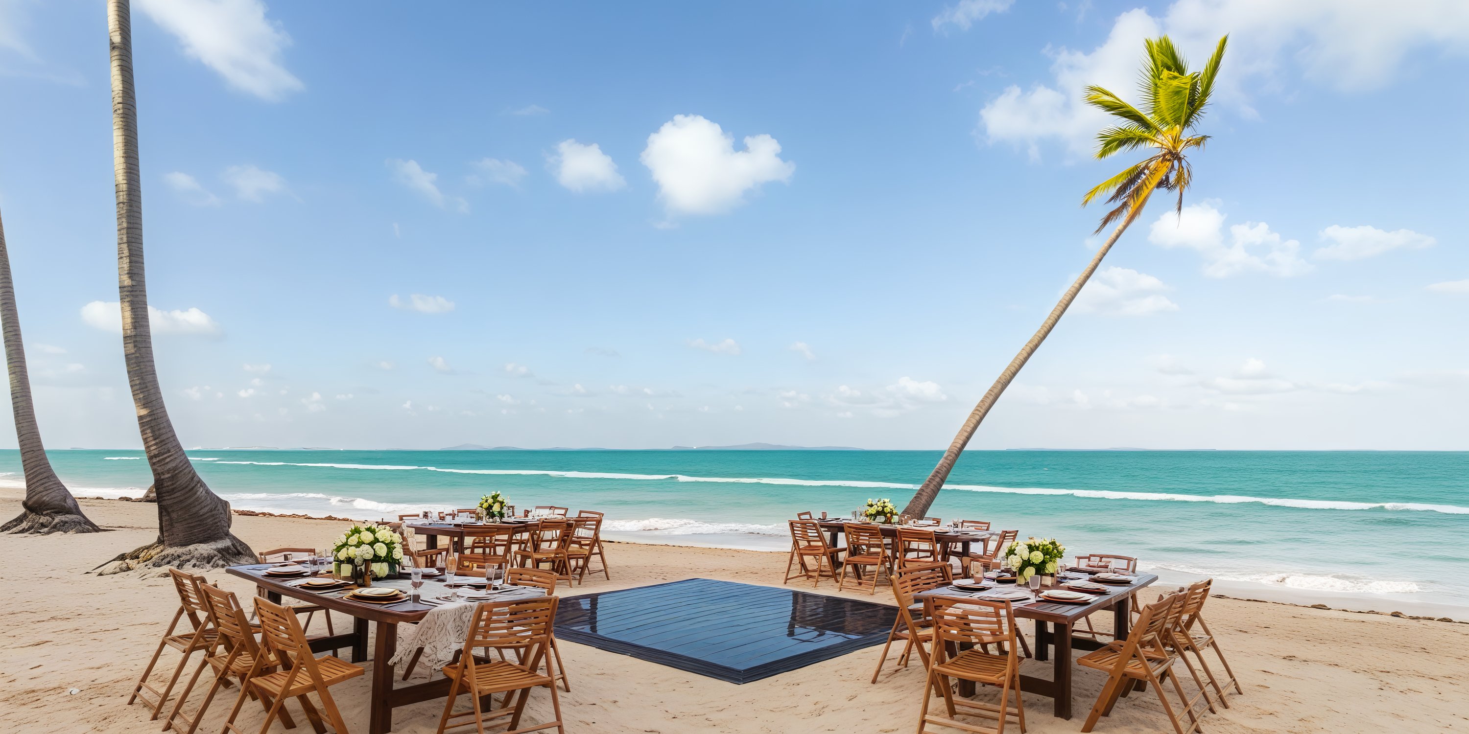 Dreams Flora: Experience beachfront dining with breathtaking ocean views and swaying palm trees, making it the perfect destination wedding venue.