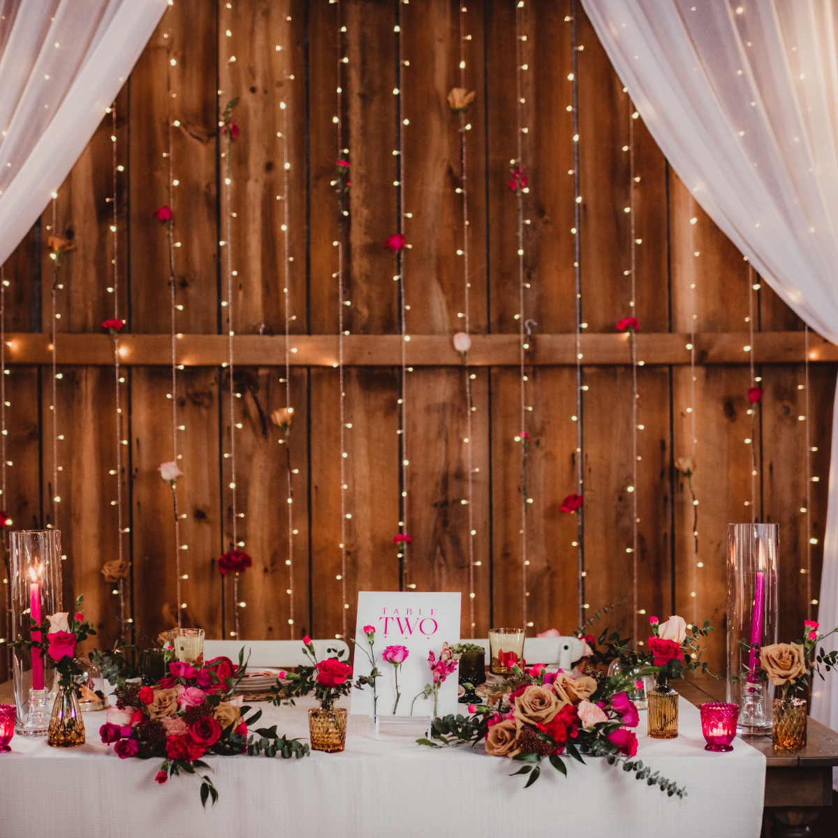Destination wedding head table ideas