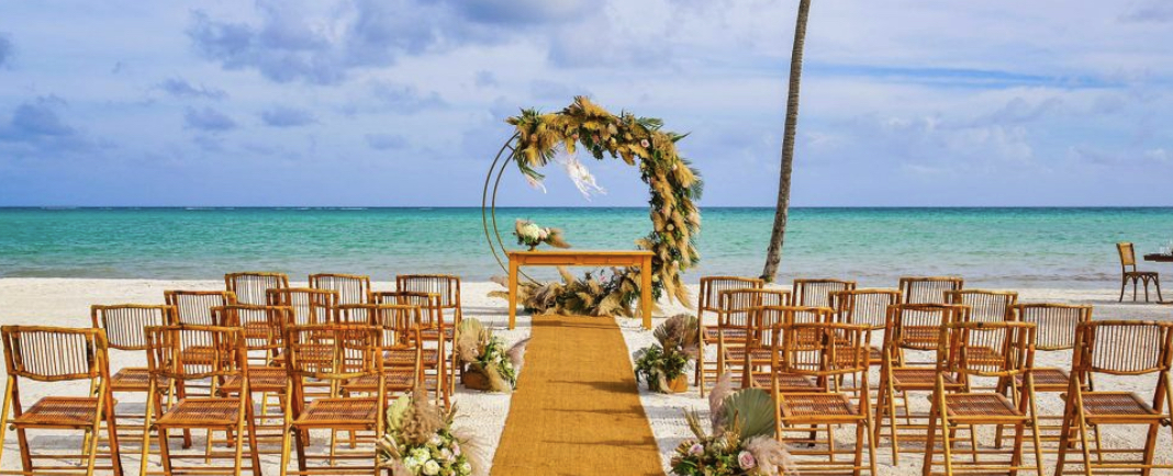 A wedding ceremony arranged at the Margaritaville Island Reserve Cap Cana - Hammock.