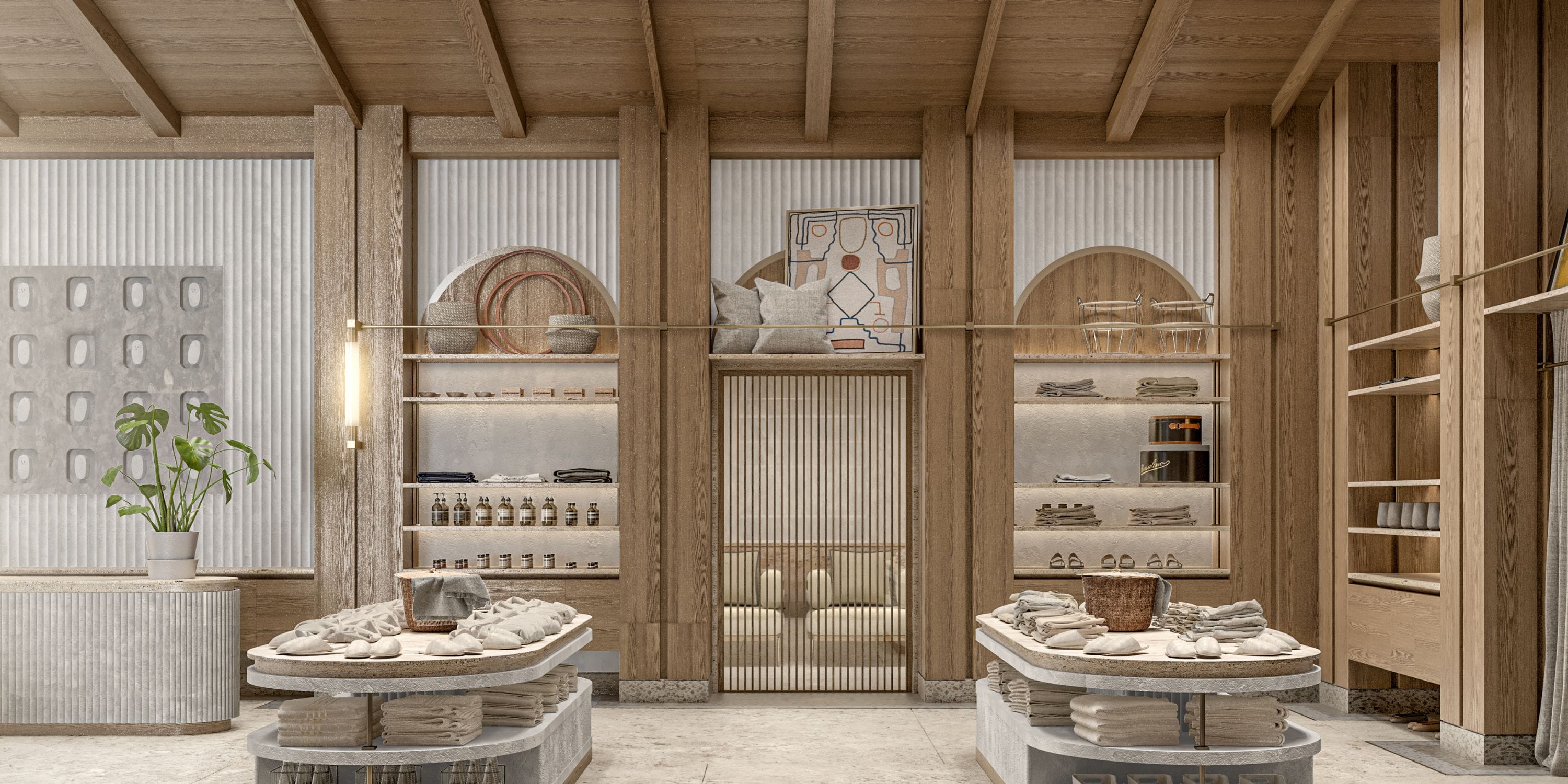 UNICO 18°77° Montego Bay: Minimalist boutique ideal for a destination wedding, warm neutrals.